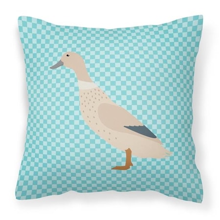 Carolines Treasures BB8032PW1818 West Harlequin Duck Blue Check Fabric Decorative Pillow; 18 X 18 In.